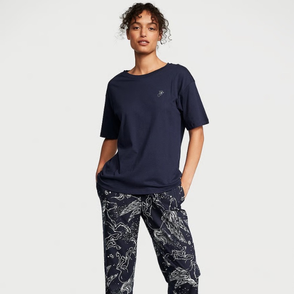 NWT Victoria’s Secret Flannel Long Tee-Jama